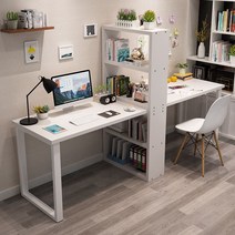 쌍둥이 책상 2200 2400 트윈 형제 자매 이인용 컴퓨터 심플 더블 데스크탑 가정용, C 220x60x75cm