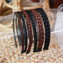 벼머리 땋은머리 머리띠 반가발커버 헤어밴드 [6mm 10mm 18mm 얇은 두꺼운 블랙 브라운 꼬임] 성인 어린이 키즈 공용 학생