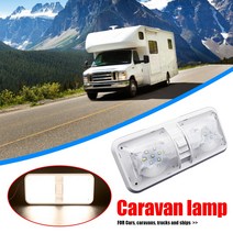 Rv 캐러밴 캠핑카 카라반48 LED 천장 조명 6.8w 12V 돔 램프 RV 보트 캐러밴 모터홈 액세서리 용품 2 스, 한개옵션0