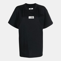 엠엠식스 메종 마르지엘라 명품남성 MM6 23SS 라벨로고 블랙 티셔츠 S52GC0275 S24312 900