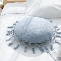 마켓비 BOMEMI 테슬 쿠션 D40, 스카이블루