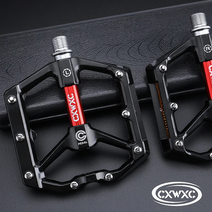 CXWXC 930 자전거 플랫 MTB 픽시 로드 경량 페달 초정밀 CNC 가공, 레드