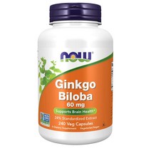 NOW 나우푸드 은행잎추출물 60mg 함량 240캡슐