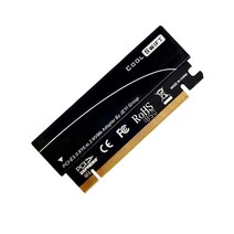 jeyi m.2 2280 키 nvme ssd-pci-e 4.0 gen4 어댑터 pcie x16 카드(알루미늄 케이스 포함) windows 7810 최대 64gbps 지원, 협력사, 검은 색
