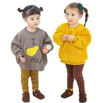 까꿍놀이터 파니니레깅스2종세트 겉기모 유아동용 국내제작 유아실내복 하의 대용