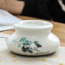 아로마 오일 도자기 전기 램프 세트 버너 미니 워머 향로 테라피 디퓨저 포트 세라믹 캔들, 퓨어 화이트 (오일 적용)