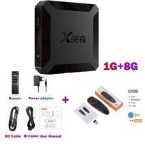 스마트 TV 박스 와이파이 구글 플레이어 셋톱 박스 안드로이드 10 올위너 H313 쿼드 코어 4K 60fps X96 1GB 8GB X96Q 2GB 16GB, 14.Eu 플러그  1G 8G G10S