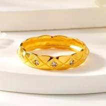 [금반지한돈가격] [골드팡] 24k 순금 쓰리다이아몬드 그레이트퀼팅 반지
