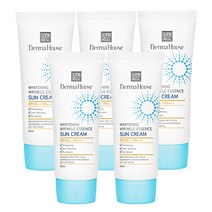 더마하우스 미백 링클 3중기능성 에센스 썬크림50mlx5개_3중기능성 SPF50+PA+++, 5개