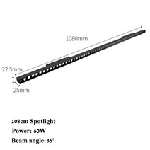 줄조명 무대조명 블랙 플러드 스팟 마그네틱 트랙 라이트 48v ra90 led 라인 램프 6w10w 20w 30w 40w 60w 112mm 220mm 328mm 435mm, 연노랑, 순백색 4000k