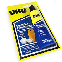 UHU Expanded Polystyrene – Transparent Adhesive – Solvent Free – 33ml, 1
