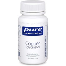 퓨어인캡슐레이션 Pure Encapsulation 코퍼 (글리시네이트) 캡슐, 60개입 × 1개, 1개