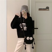 와이드 루즈핏 맨투맨 반집업 스탠딩카라 카라넥 숏 왜소 슬림핏 키커 보이는 여성 차오쿠 봄가을 얇은 2338480602