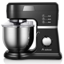 aobosi 스탠드 믹서 반죽기 거품기 대용량 거품기 빵반죽기 머랭기계 휘핑크림기계 5L304스텐용기 800W 블랙 FM203