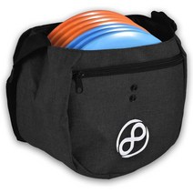 Infinite Discs Easy Bag - 디스크 골프 스타터 백 10개 보관 가능, Black