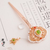 어떤코디도소화가능한 비녀 해외 심플한 독특한악세사리 고전적인 여성스러운스타일 금속 비녀꽂는법 30대여성 단정한머리