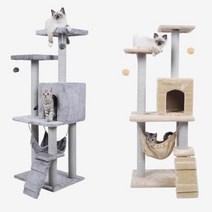 페브릭 소재의 실용적인 CATTOWER 명품캣타워 고양이방 캣가구 벽캣타워 캣타워, 1개, 베이지