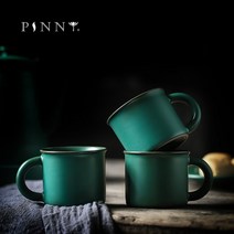전통 찻잔 보이차 말차 다완 정호 개완 막사발 찾잔 85ML 레트로 짙은 녹색 유약