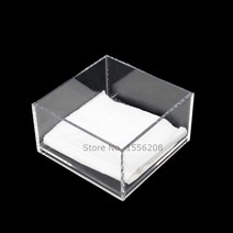 6.5 quot;x 6.5quot; x 2.8 아크릴 일회용 타월 티슈페이퍼 디스펜서 홀더 케이스, 한개옵션1, 한개옵션0