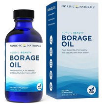 미국직구 노르딕 네이쳐 노르딕 뷰티 보라주 오일 언플라보어드 4 oz 480 mg GLA 보라주 씨 오일에서 유래한 독특한 오메가-6 -& 비GMO 비건 48인분, 수량, 상세참조