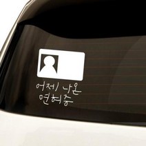 아트박스/원에이엠 1AM 자동차스티커 심플 어제나온면허, 심플_어제나온면허:빨강
