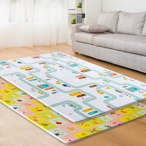 JSS&D PVC 쿠션매트(12T) / 두꺼운 바닥 거실 애견 발코니 베란다 층간소음 운동 놀이방 매트 장판 대형 특대형, 놀이방매트_알파벳양면
