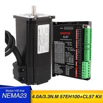 57eh100a4001 nema23 폐쇄 루프 4a 3.3n.m 서보 모터 스테퍼 모터 3d 프린터 로봇용 57x100mm + cl57 드라이브 로봇 폼 플라스틱 메타, 3-14mm