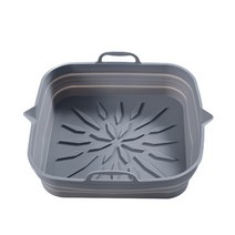 업소용 데크오븐 접이식 에어 프라이어 냄비 사각형 모양의 오븐 베이킹 트레이 스틱 고온 내성 다목적, 03 Grey