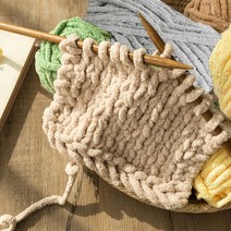 [포근한 겨울 극세사]복실이 두꺼운 벨벳실 수면사 털실 뜨개실 겨울실 목도리뜨기 가방뜨기 수면양말뜨기, 02. 연브라운