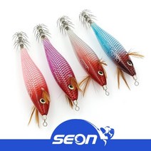 [세온피싱] 비늘에기 쭈갑 에기, 블루야광바디 핑크