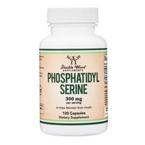 더블 우드 서플리먼트 포스파티딜세린 300mg 120캡슐 Phosphatidylserine, 1개, 기본