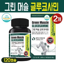 뉴질랜드 초록입홍합 그린 머슬 글루코사민 무릎 관절 연골 영양제 상어연골 손목 손가락 여성 남성 부모님 청소년 성장기 보조제, 2박스, 그린머슬 글루코사민 120회