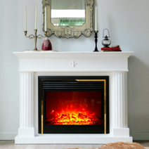 벨라까사 알베로 전기벽난로(온풍기), 골드+기본색상, 루체장식장+알베로골드(온풍기)