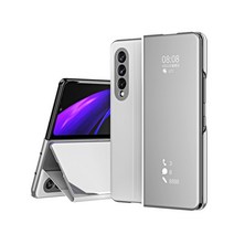 갤럭시Z 플립 폴드 호환케이스 coque z fold 4 3 5g funda flip case for samsung galaxy z fold 2 w21 mirror clear
