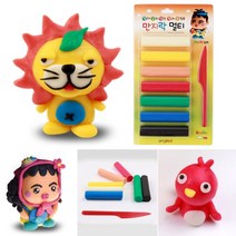 이야코 칼라 유토 7색 세트 곡물 점토 찰흙 국산 조형 색깔 클레이 데코 만들기 촉감 미술