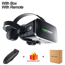 게임 가상현실 VR VR 안경 가상 현실 블루투스 헤드셋 3D VR 스마트 안경 헬멧 스마트 폰 4.7-6.7 인치 렌, 06 With Box With Remote