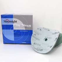 태양연마 원형사포 6인치9홀 (필름- P600)(100개입), 6인치9홀필름P600 100개입