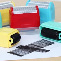 택배송장 스탬프 개인정보보호 지우개 유출방지 도장 롤러, 대형 민트