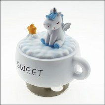 [WINZI_마켓] 실내오르골 예쁜뮤직박스 재봉틀오르골 인테리어뮤직박스 장식오르골 장식소품, 향앤미과학 도자기 회전 오르골 커피잔과 유니콘과, WZ류_단일옵션