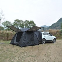 어닝텐트 타프 정박형 사이드 SUV 차 텐트 Tailgate 그늘 천막 대 한 캠핑 차량 텐트 Camping Tent 야외 CZX-675, 검은색