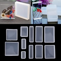 Royalways 11 세트 다른 크기 실리콘 수지 금형 에폭시 수지 금형 DIY 컵 받침 홈 장식, 화이트