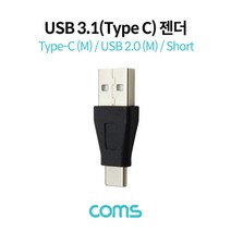 LG전자 울트라 PC Type C젠더(C M/USB 2.0M)USB3.1, 1개, IF354-블랙