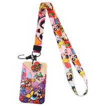 자동차번호판키링 키홀더 90s cartoon Lanyard Keys ID Card Cover Badge Holder Business Phone Charm Key Ne Straps, [04] 4