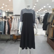 레노마레이디 sh06 칼라 배색 훌 니트 원피스 CB12KO020