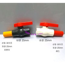 (내경20mm) LESSO 볼밸브 슬립(소켓) 타입 다크그레이 미백색 산킹 파이프 규격 수족관 해수어항 배관