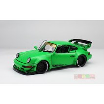 Solido 1:18 포르쉐964 RWB 미니카 인테리어 자동차 모형, 12월 예정, 매트 그린