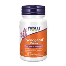 나우푸드 피크노제놀 100mg 베지캡슐 60개 X1병 나우푸땡 약들약 고약사, 1개