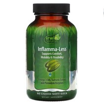 Irwin Naturals 어윈 네추럴스 인플래마 레스 키모트립신 브로멜린 함유 Inflamma Less 80소프트젤