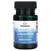 Swanson 스완슨 아스타잔틴 제아잔틴 Astaxanthin 60정
