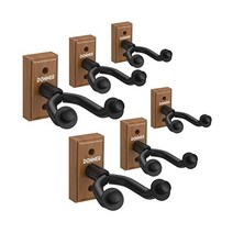 도너 기타 Wall Mount Hanger 6-팩 블랙 Walnut 기타 Wall Holder for 어쿠스틱 일렉트릭 기타s 베이스 Folk Ukulele Violin Mando, 6 Pack
